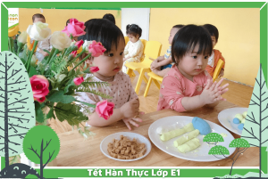 Tết Hàn Thực Lớp E1 - TRƯỜNG MẦM NON VOI CON
