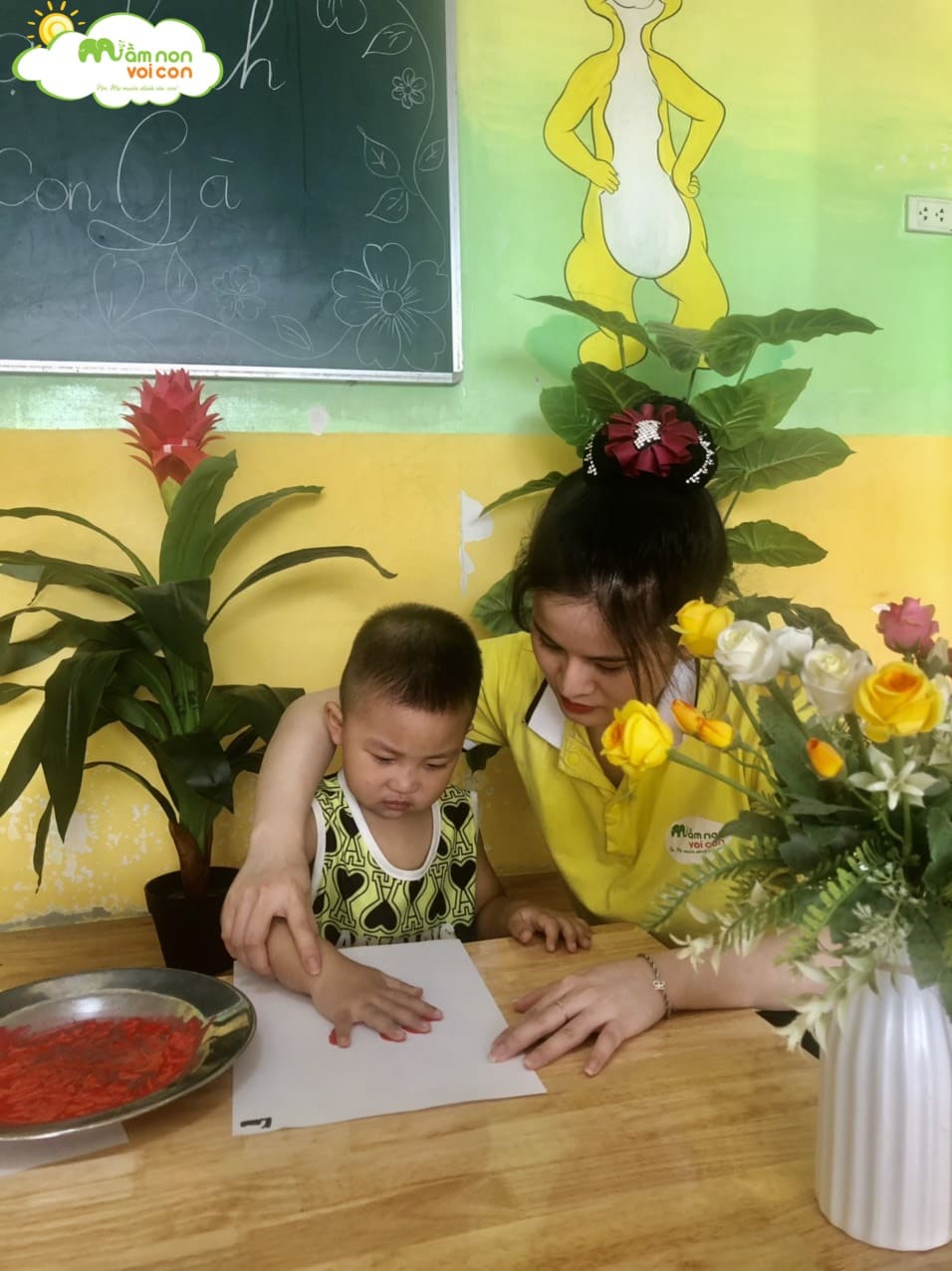 Hoạt Động Tạo Hình Làm Con Gà Của #Lớp_E3 - TRƯỜNG MẦM NON VOI CON