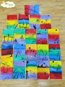 Hoạt Động Tạo Hình Làm Tranh Galaxy Lớp E3 - TRƯỜNG MẦM NON VOI CON