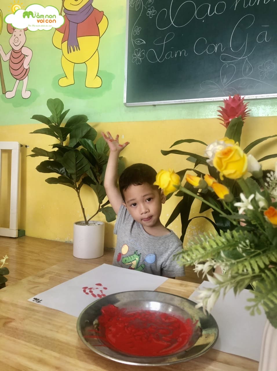 Hoạt Động Tạo Hình Làm Con Gà Của #Lớp_E3 - TRƯỜNG MẦM NON VOI CON