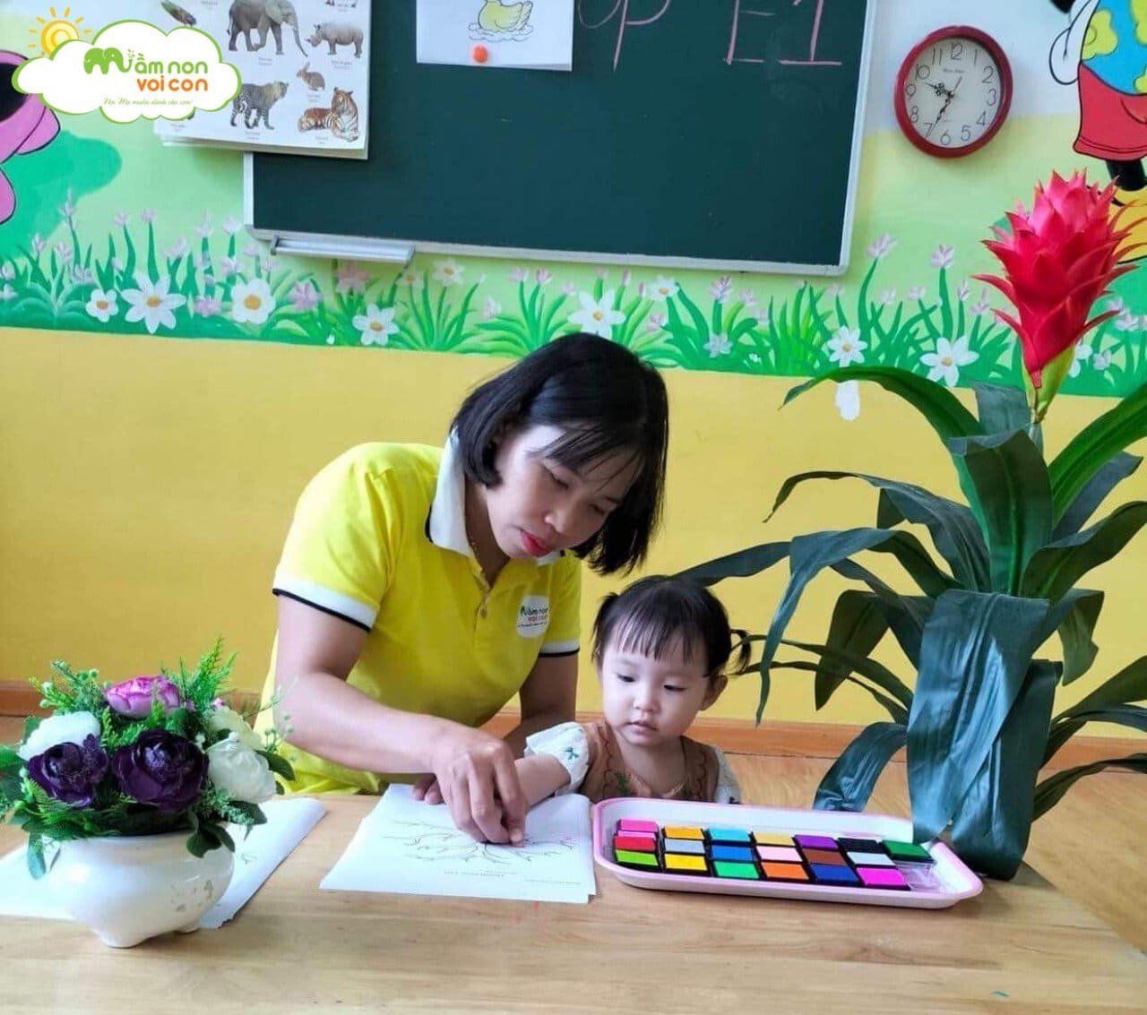 Hoạt Động Tạo Hình In Dấu Vân Tay - TRƯỜNG MẦM NON VOI CON