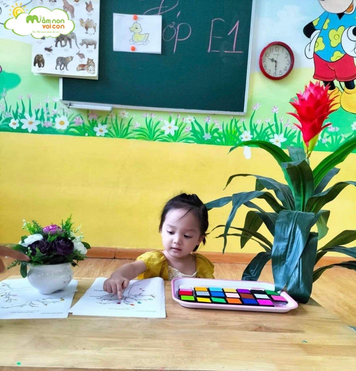 Hoạt Động Tạo Hình In Dấu Vân Tay - TRƯỜNG MẦM NON VOI CON