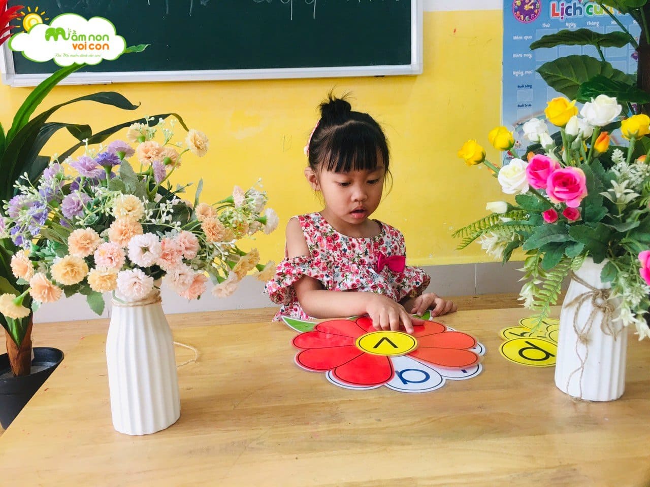 Giờ Học Làm Quen Với Chữ Cái Lớp E8 - TRƯỜNG MẦM NON VOI CON