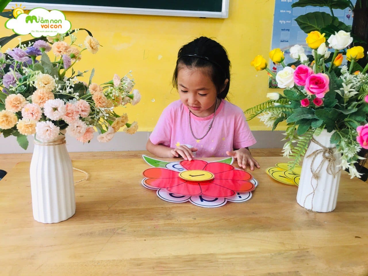 Giờ Học Làm Quen Với Chữ Cái Lớp E8 - TRƯỜNG MẦM NON VOI CON