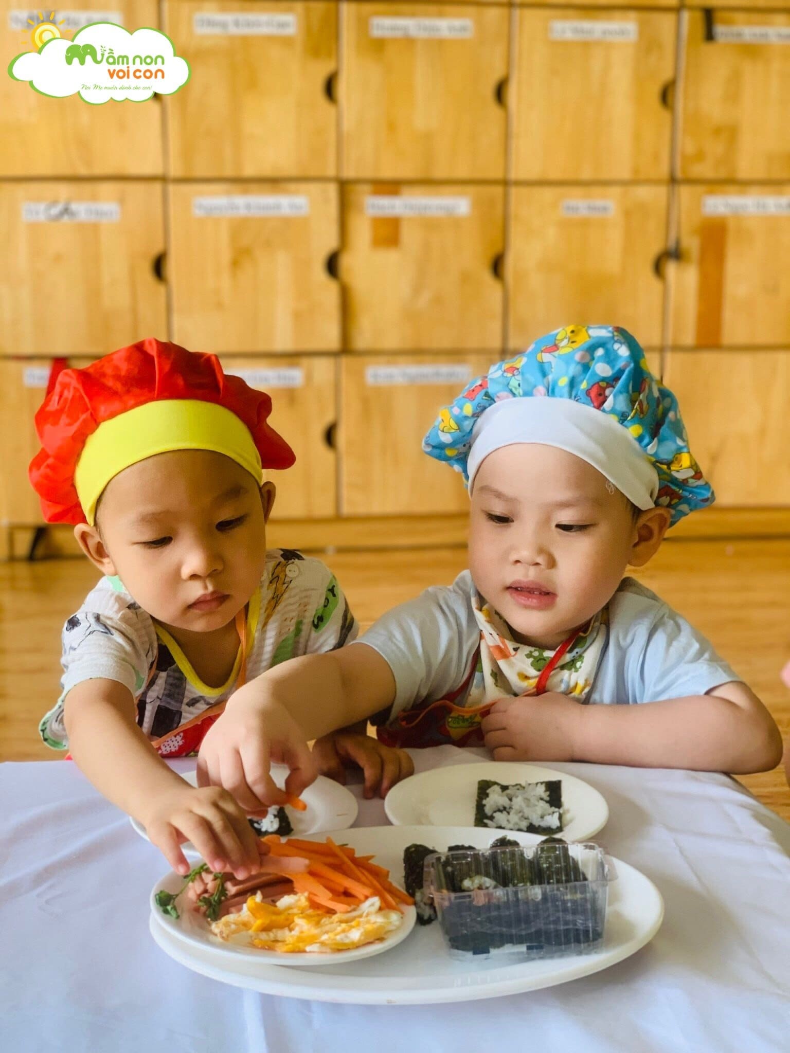 Cooking: Bé Làm Món KimBap - TRƯỜNG MẦM NON VOI CON