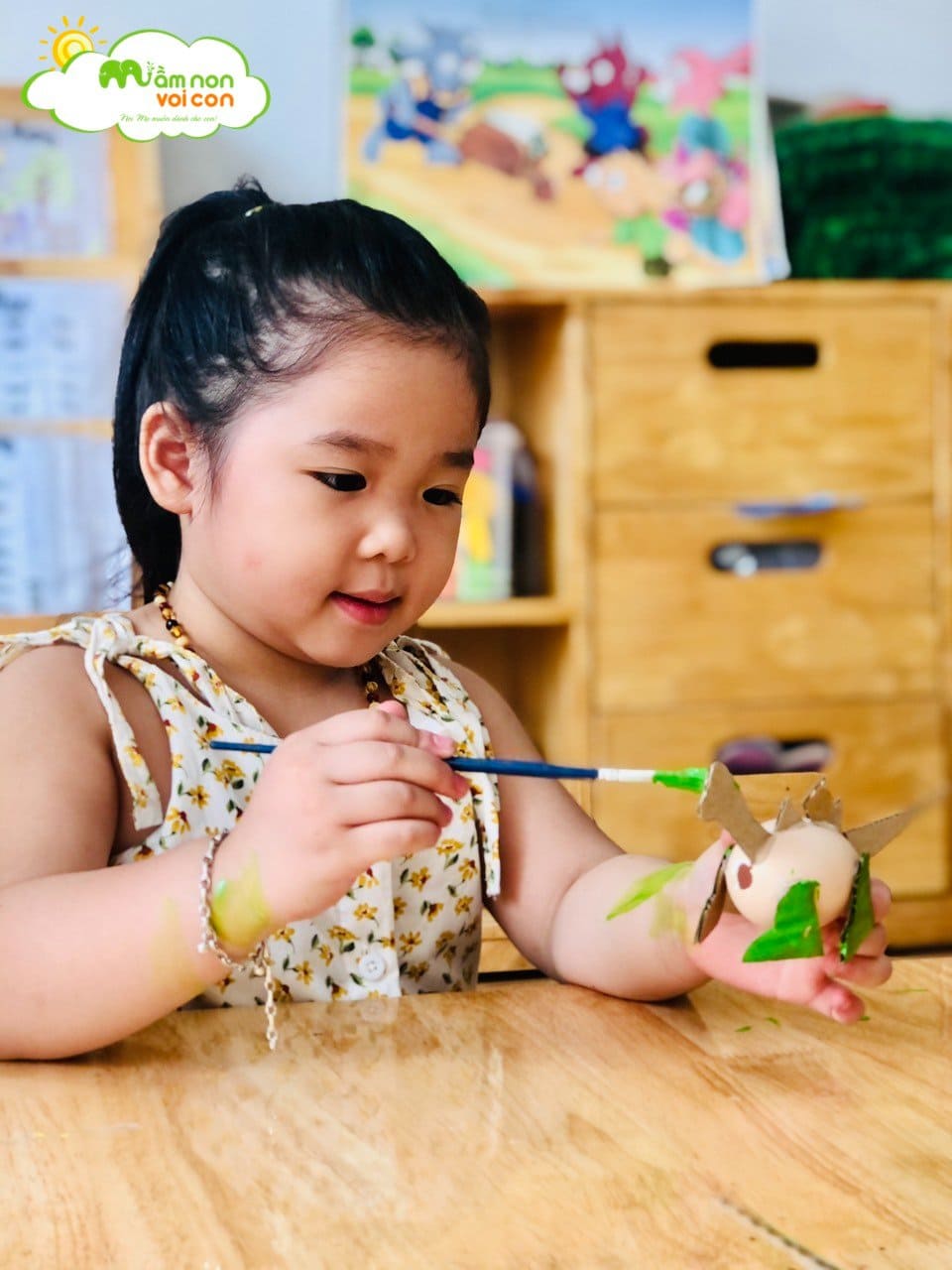 Góc Sáng Tạo Làm Đồ Chơi Từ Vỏ Trứng - TRƯỜNG MẦM NON VOI CON