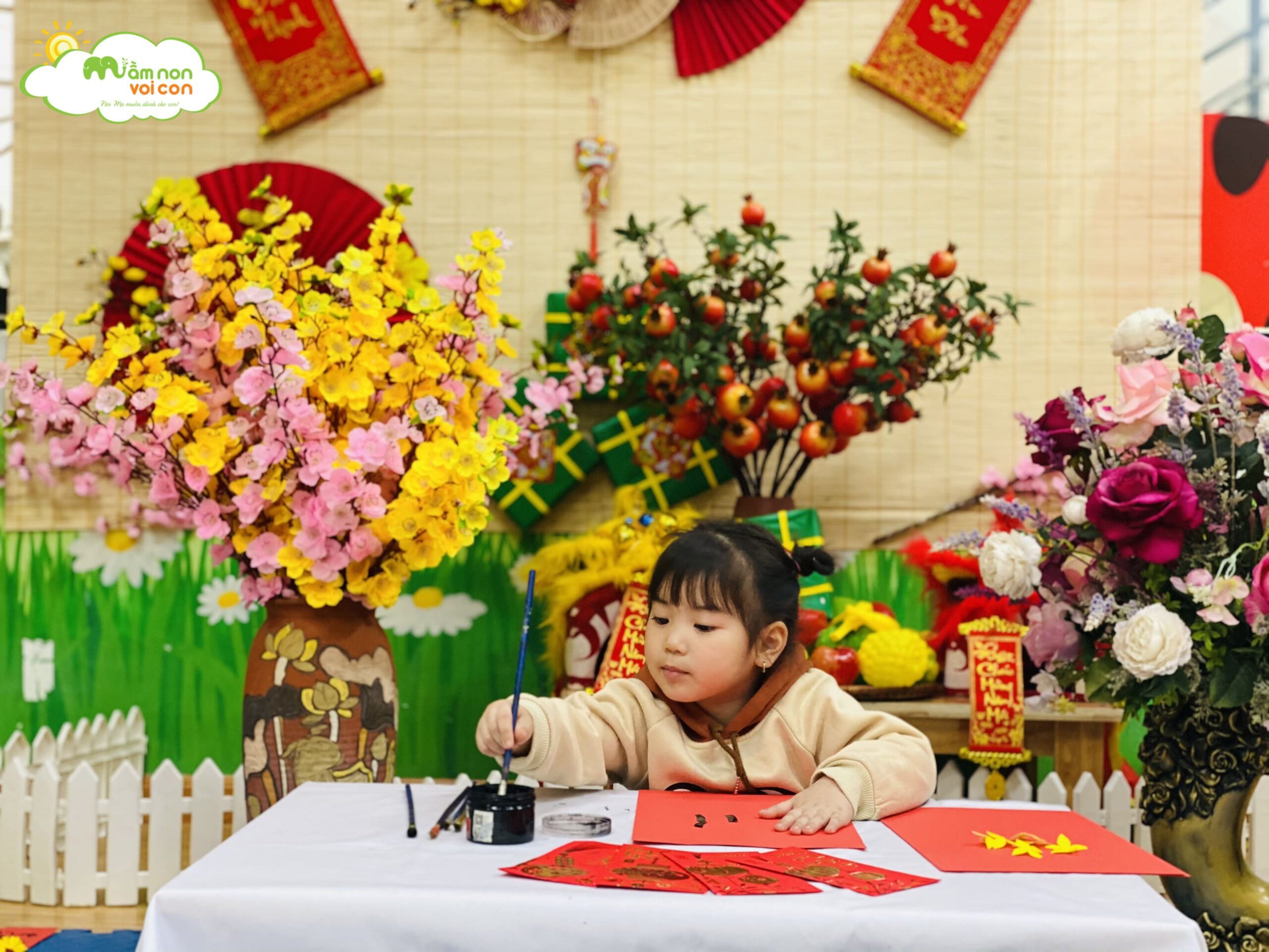 KHAI BÚT ĐẦU NĂM - NÉT ĐẸP TRUYỀN THỐNG VIỆT NAM - TRƯỜNG MẦM NON VOI CON