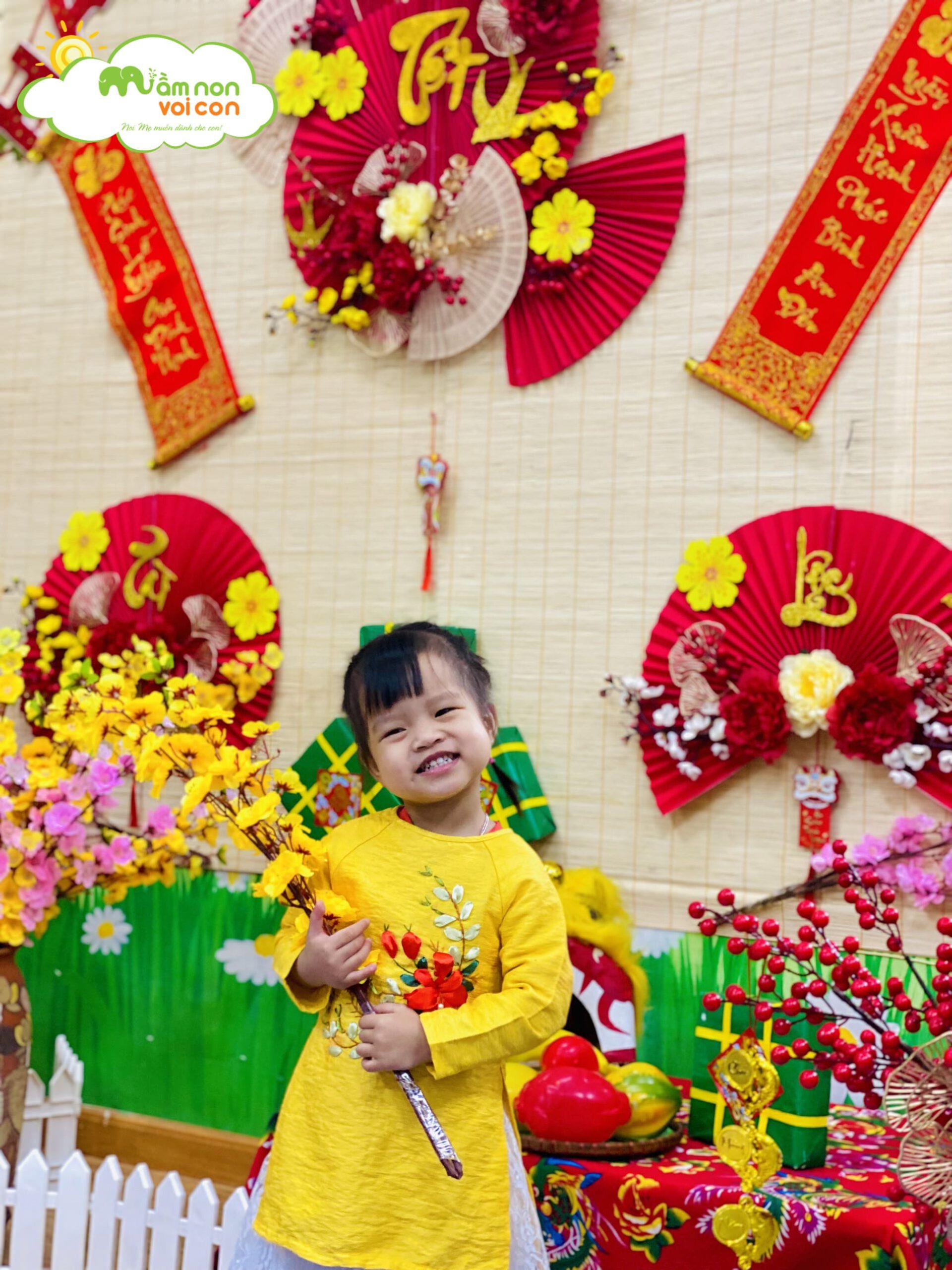 BÉ GÓI BÁNH CHƯNG NGÀY TẾT - TRƯỜNG MẦM NON VOI CON