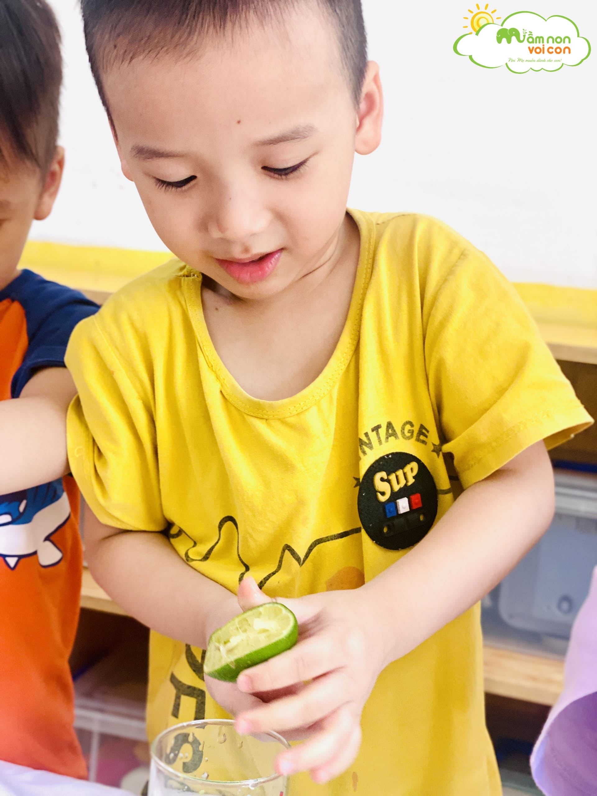 THÍ NGHIỆM: NƯỚC SỦI BỌT MÀU - TRƯỜNG MẦM NON VOI CON