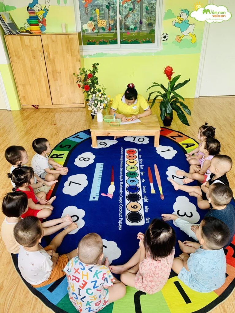 HOẠT ĐỘNG TẠO HÌNH: DÁN QUẢ TÁO - TRƯỜNG MẦM NON VOI CON