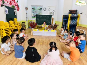 THÍ NGHIỆM: CỐC NƯỚC CẦU VỒNG - TRƯỜNG MẦM NON VOI CON