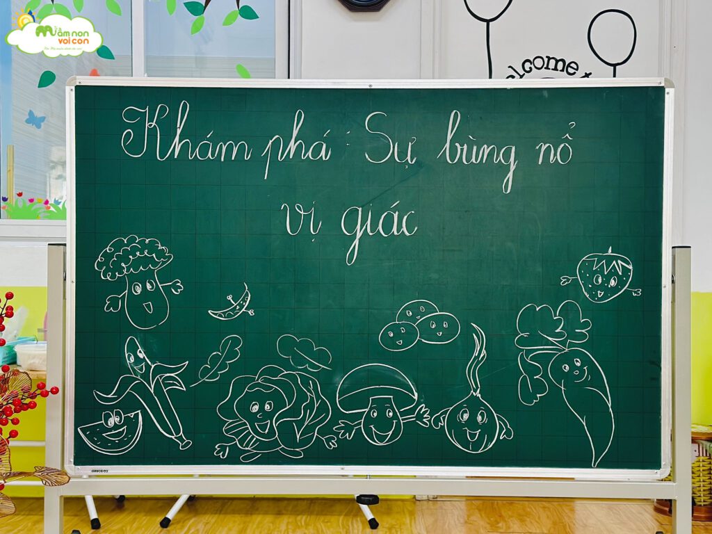 HOẠT ĐỘNG TRẢI NGHIỆM: “ SỰ BÙNG NỔ VỊ GIÁC ” - TRƯỜNG MẦM NON VOI CON