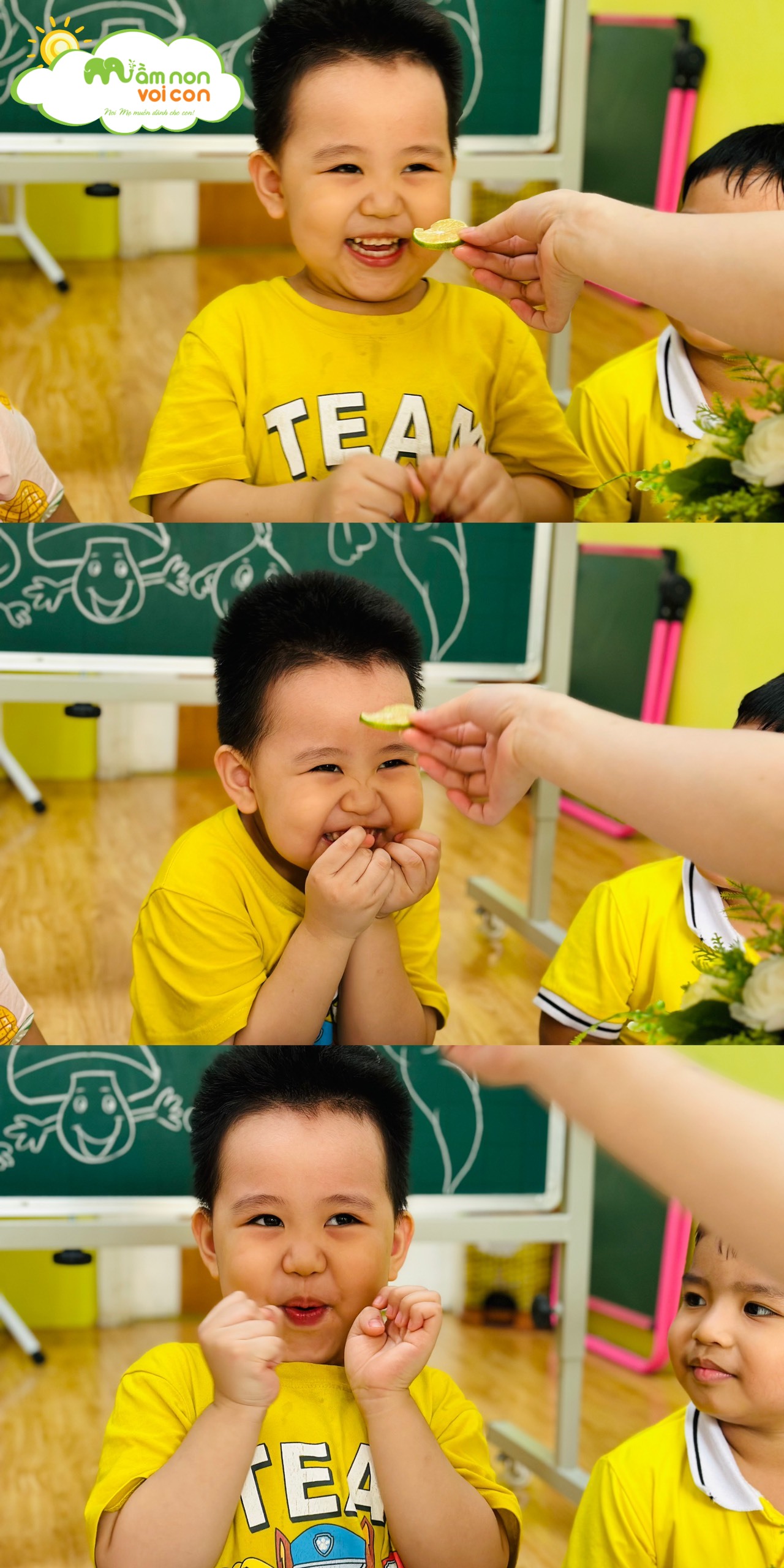 HOẠT ĐỘNG TRẢI NGHIỆM: “ SỰ BÙNG NỔ VỊ GIÁC ” - TRƯỜNG MẦM NON VOI CON