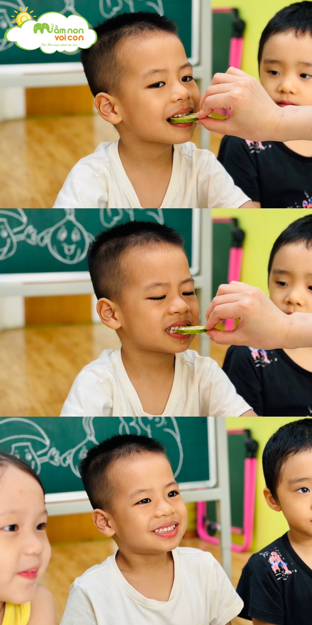 HOẠT ĐỘNG TRẢI NGHIỆM: “ SỰ BÙNG NỔ VỊ GIÁC ” - TRƯỜNG MẦM NON VOI CON