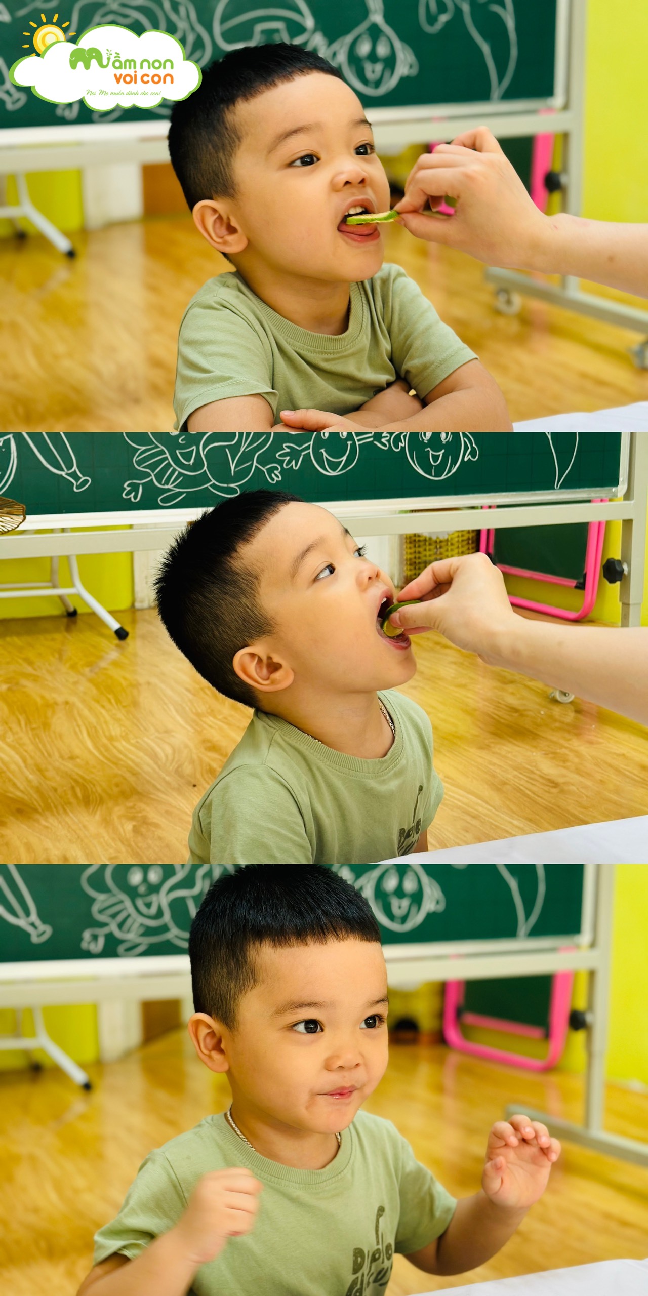 HOẠT ĐỘNG TRẢI NGHIỆM: “ SỰ BÙNG NỔ VỊ GIÁC ” - TRƯỜNG MẦM NON VOI CON