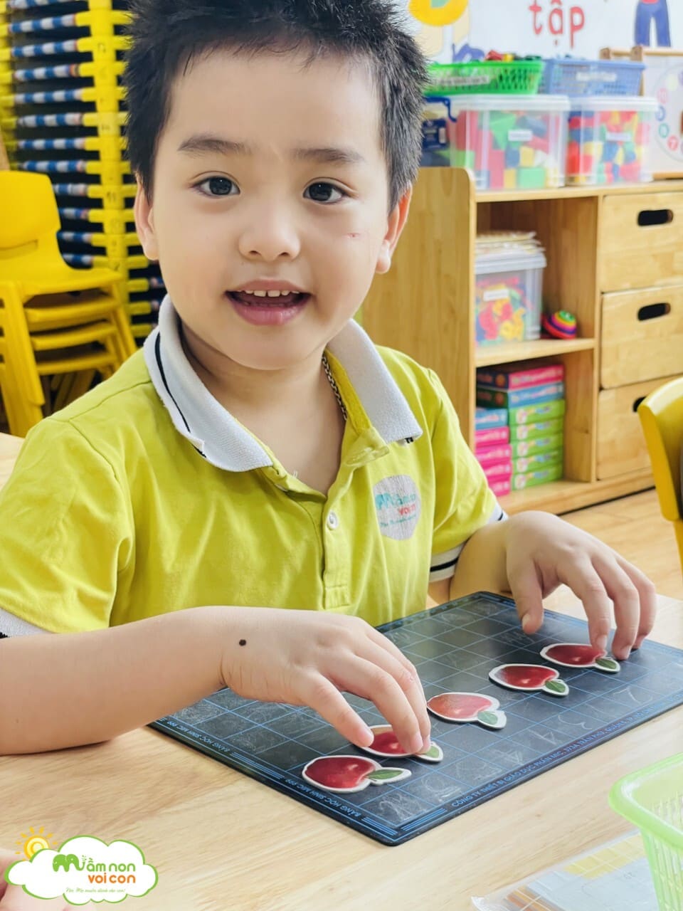 LÀM QUEN VỚI TOÁN: NHẬN BIẾT SỐ LƯỢNG 5, GIỚI THIỆU SỐ ĐIỆN THOẠI 115 - TRƯỜNG MẦM NON VOI CON