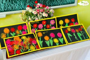 HOẠT ĐỘNG TẠO HÌNH SÁNG TẠO: LÀM QUÀ TẶNG CÔ - TRƯỜNG MẦM NON VOI CON