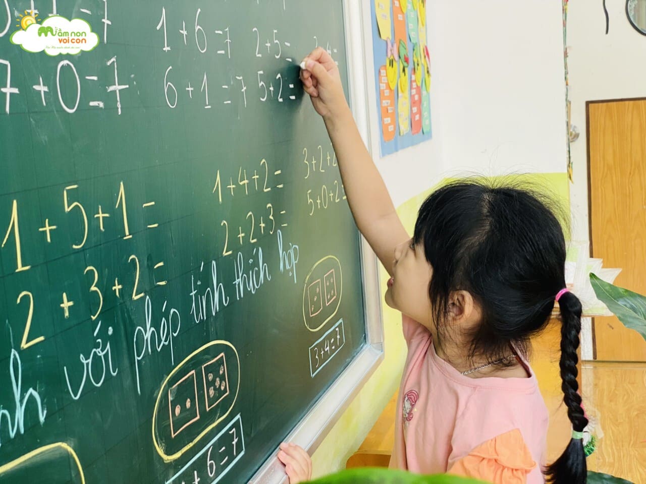 GIỜ HỌC TOÁN: PHÉP CỘNG TRONG PHẠM VI 7 - TRƯỜNG MẦM NON VOI CON