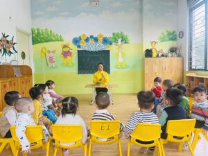 SÁNG TẠO: LÀM CON TRÂU TỪ LÁ MÍT - TRƯỜNG MẦM NON VOI CON