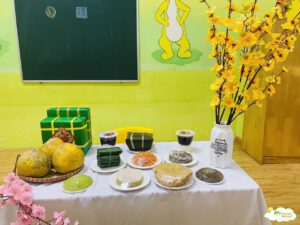 CÙNG TRÒ CHUYỆN VÀ KHÁM PHÁ CÁC MÓN ĂN NGÀY TẾT - TRƯỜNG MẦM NON VOI CON