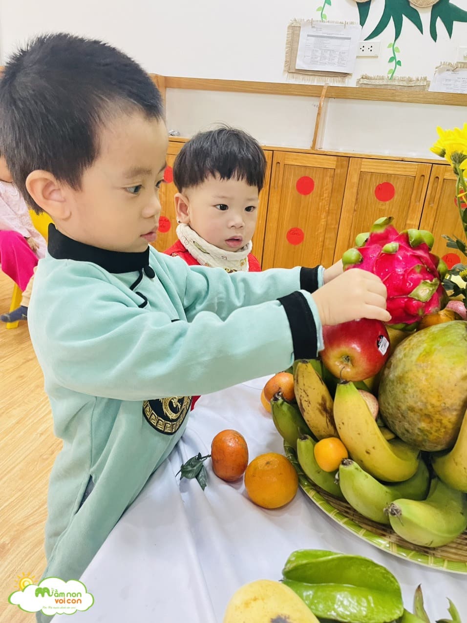 CÙNG TRÒ CHUYỆN VỀ MÂM NGŨ QUẢ NGÀY TẾT - TRƯỜNG MẦM NON VOI CON