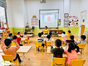 GIỜ HỌC TOÁN: PHẠM VI 8 - TRƯỜNG MẦM NON VOI CON