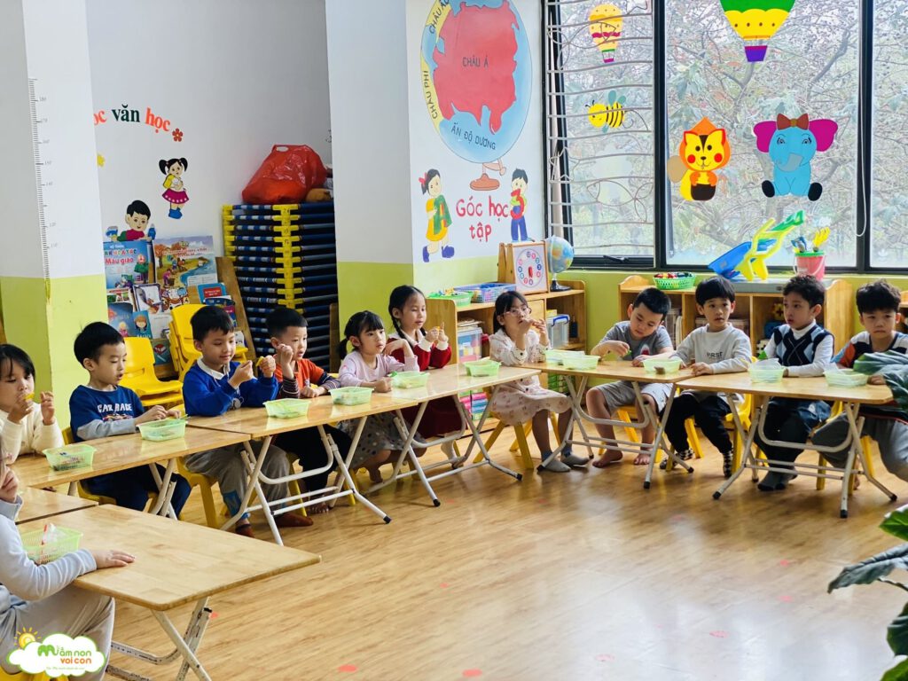 GIỜ TOÁN HỌC: SO SÁNH TÍNH CHẤT CÁC HÌNH - TRƯỜNG MẦM NON VOI CON