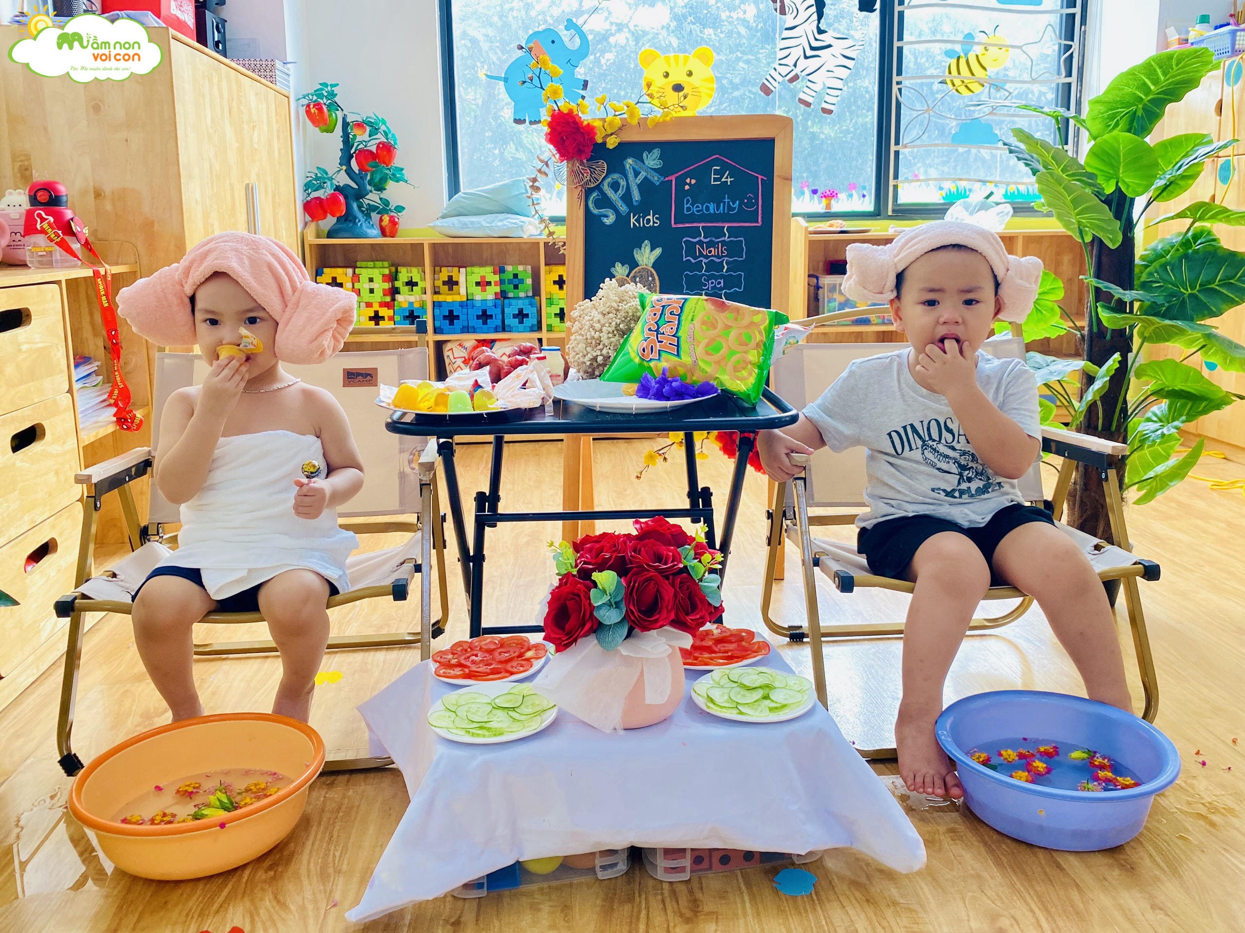 TRẢI NGHIỆM SPA KIDS - LỚP E4 - TRƯỜNG MẦM NON VOI CON