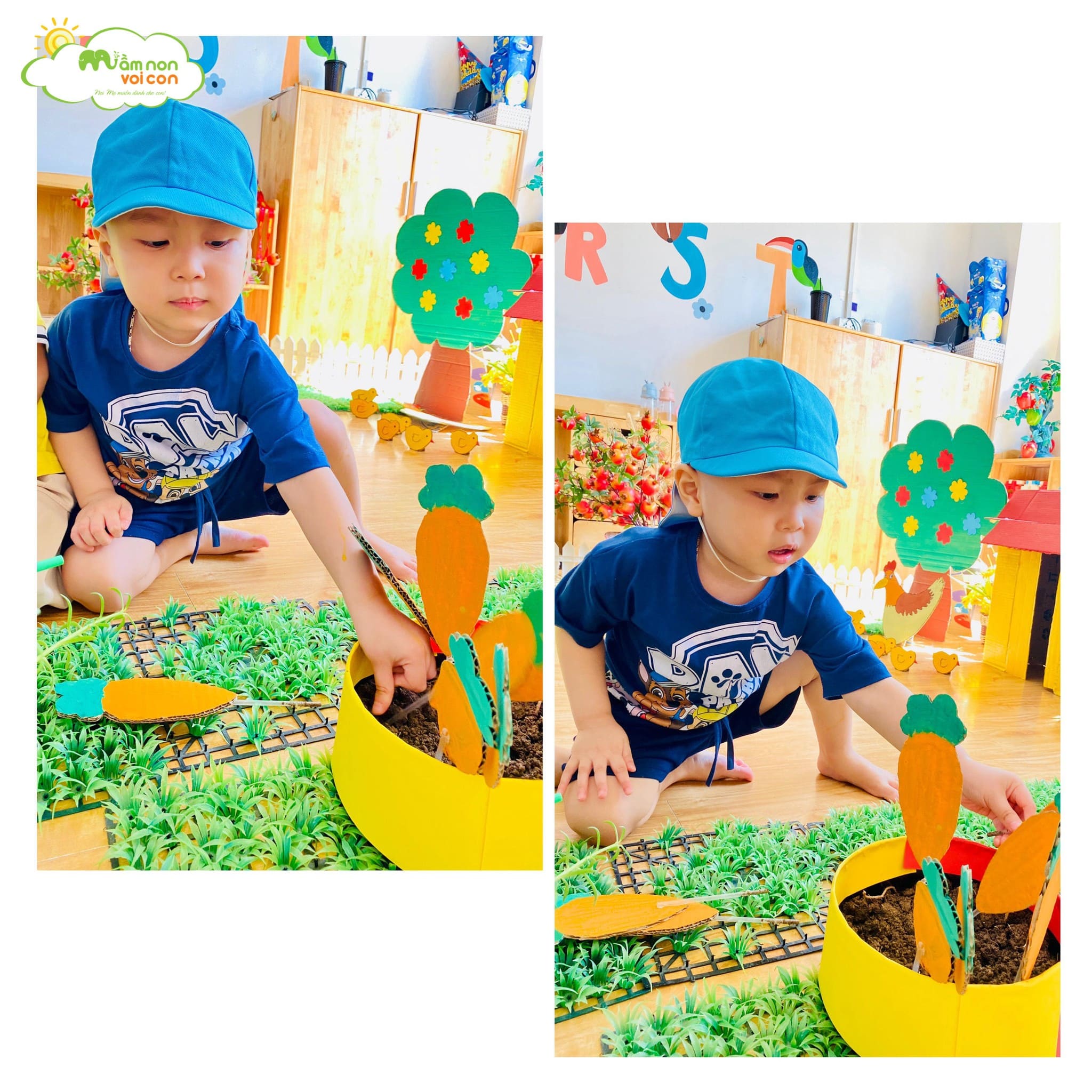 HOẠT ĐỘNG TRẢI NGHIỆM: MÔ HÌNH NÔNG TRẠI CỦA BÉ - TRƯỜNG MẦM NON VOI CON