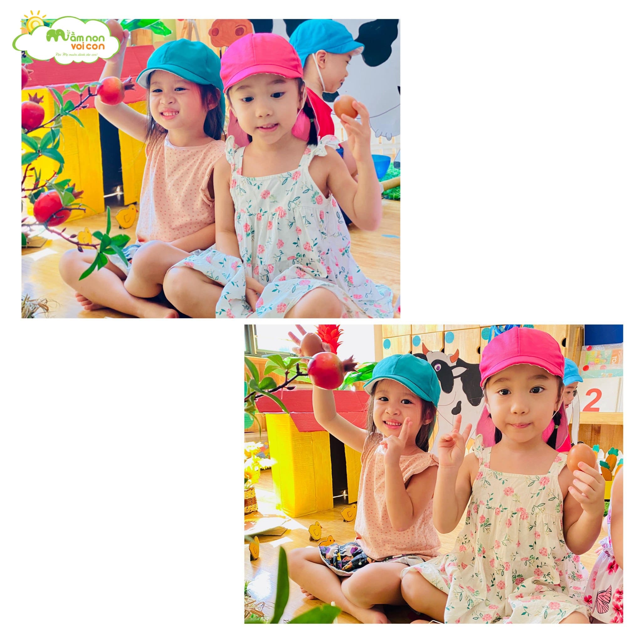 HOẠT ĐỘNG TRẢI NGHIỆM: MÔ HÌNH NÔNG TRẠI CỦA BÉ - TRƯỜNG MẦM NON VOI CON