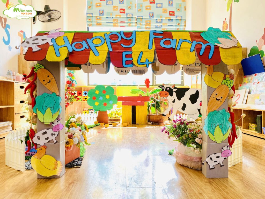 HOẠT ĐỘNG TRẢI NGHIỆM: MÔ HÌNH NÔNG TRẠI CỦA BÉ - TRƯỜNG MẦM NON VOI CON