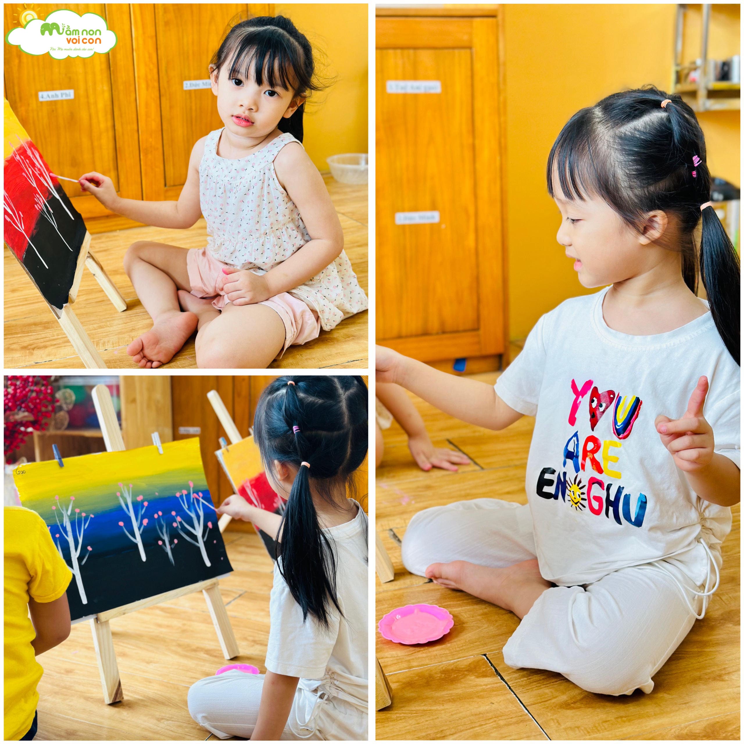 MỸ THUẬT: VẼ TRANH SÁNG TẠO - TRƯỜNG MẦM NON VOI CON