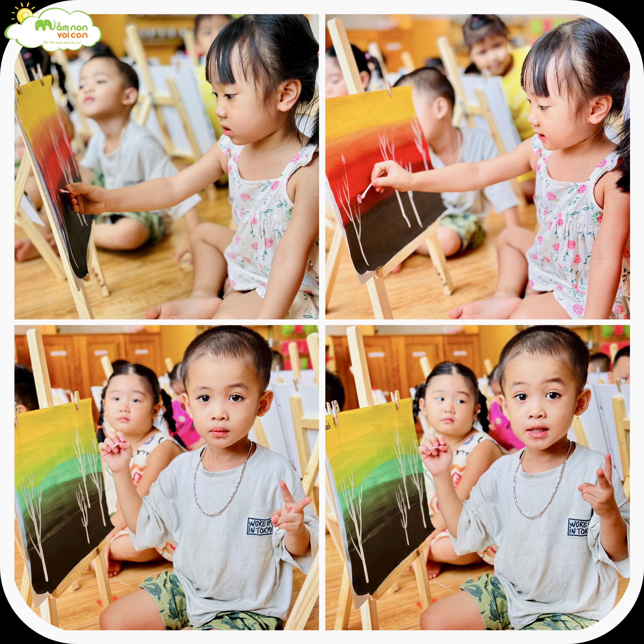 MỸ THUẬT: VẼ TRANH SÁNG TẠO - TRƯỜNG MẦM NON VOI CON