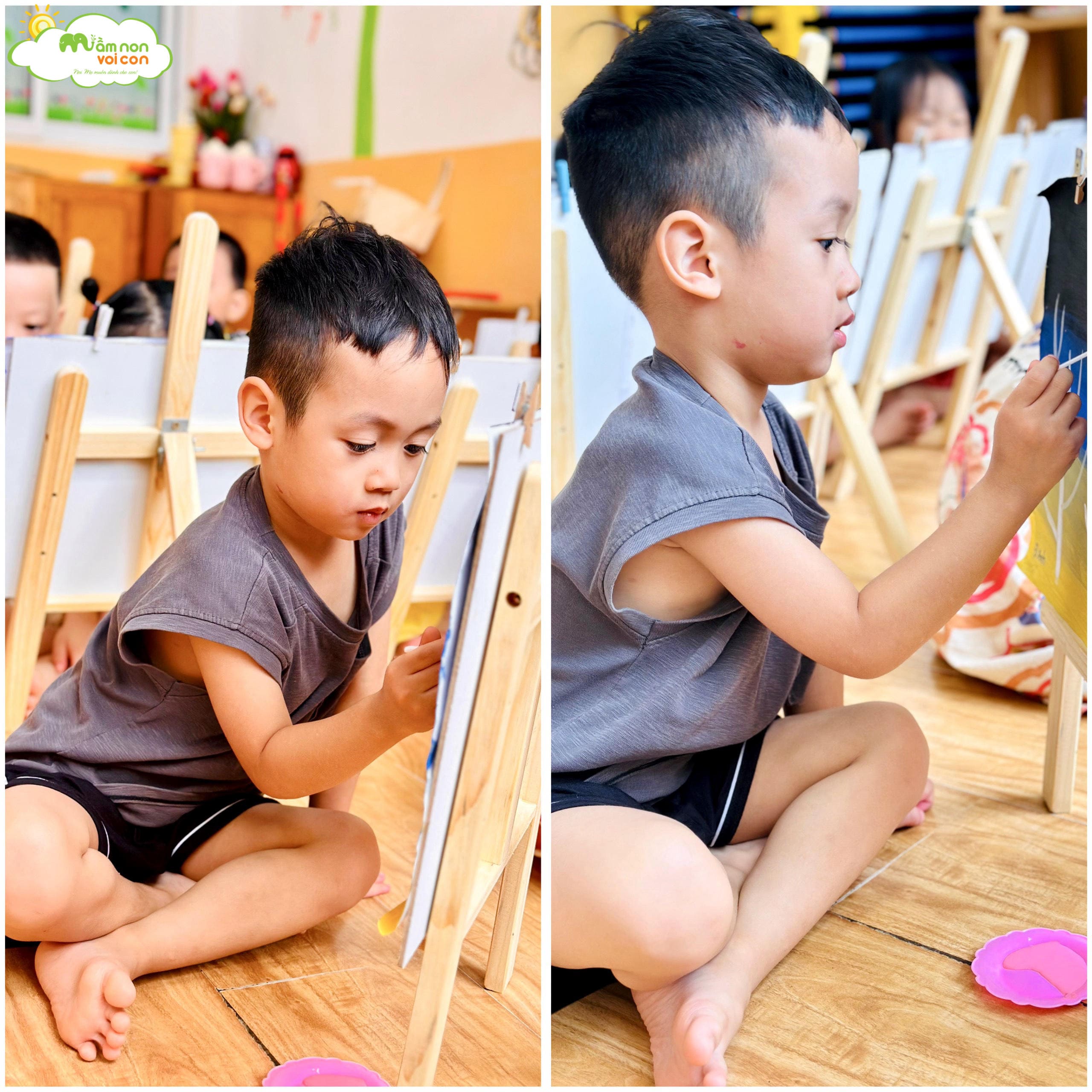 MỸ THUẬT: VẼ TRANH SÁNG TẠO - TRƯỜNG MẦM NON VOI CON