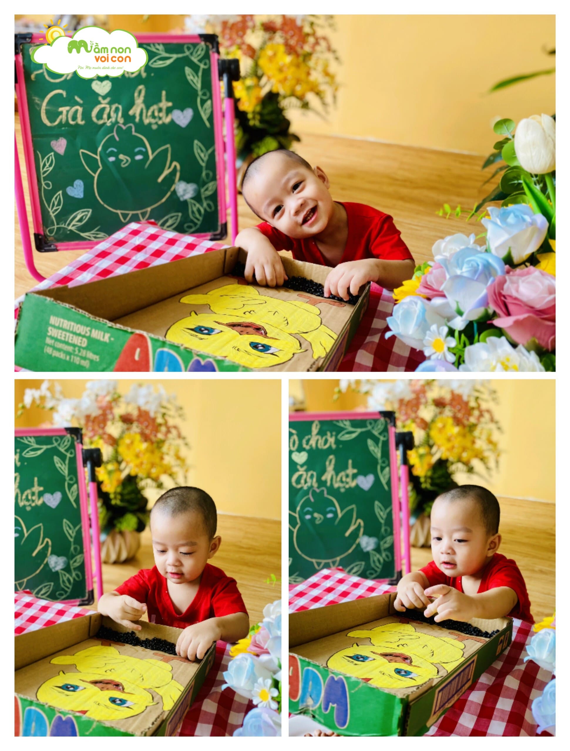 BÉ CHƠI TRÒ CHƠI: “GÀ ĂN HẠT” - TRƯỜNG MẦM NON VOI CON