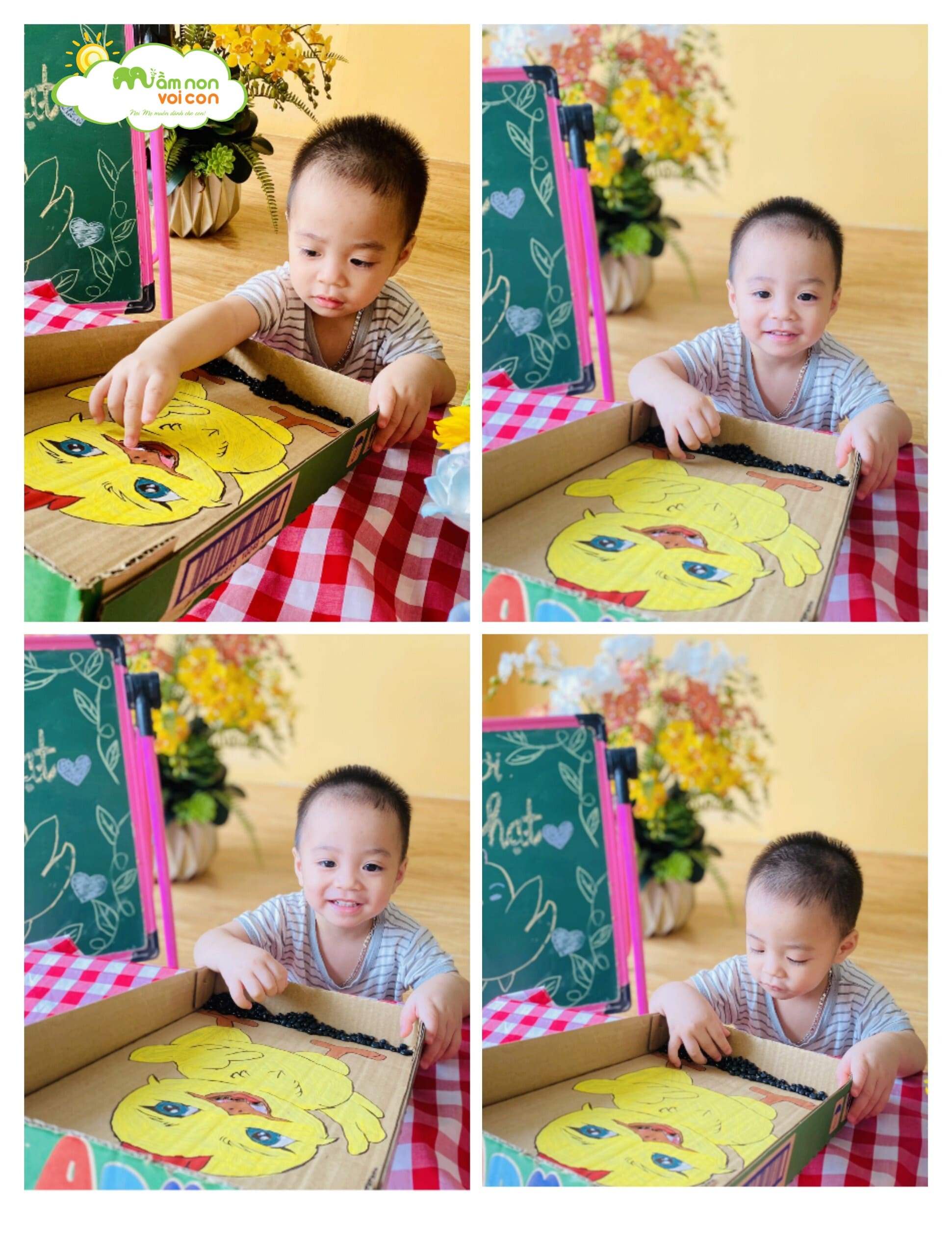 BÉ CHƠI TRÒ CHƠI: “GÀ ĂN HẠT” - TRƯỜNG MẦM NON VOI CON