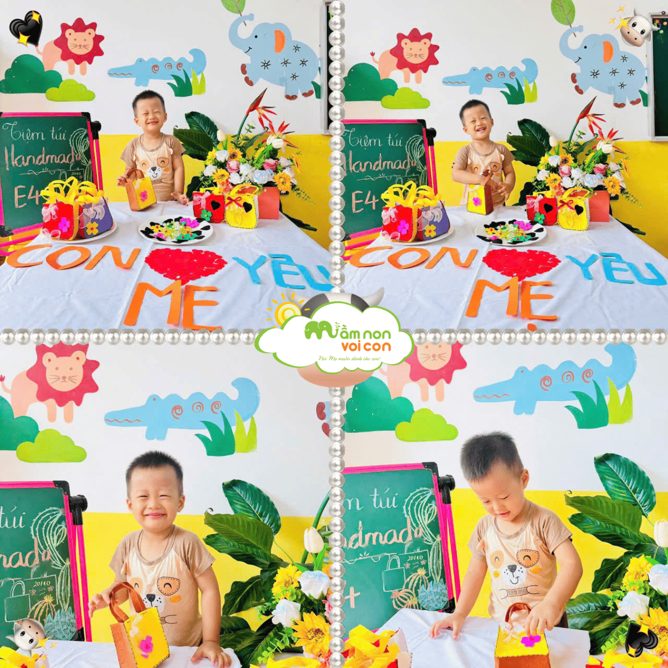 CÁC CON LỚP E4 TỰ TAY LÀM MÓN QUÀ TẶNG MẸ CÁC CON LỚP E4 TỰ TAY LÀM MÓN QUÀ TẶNG MẸ - TRƯỜNG MẦM NON VOI CON