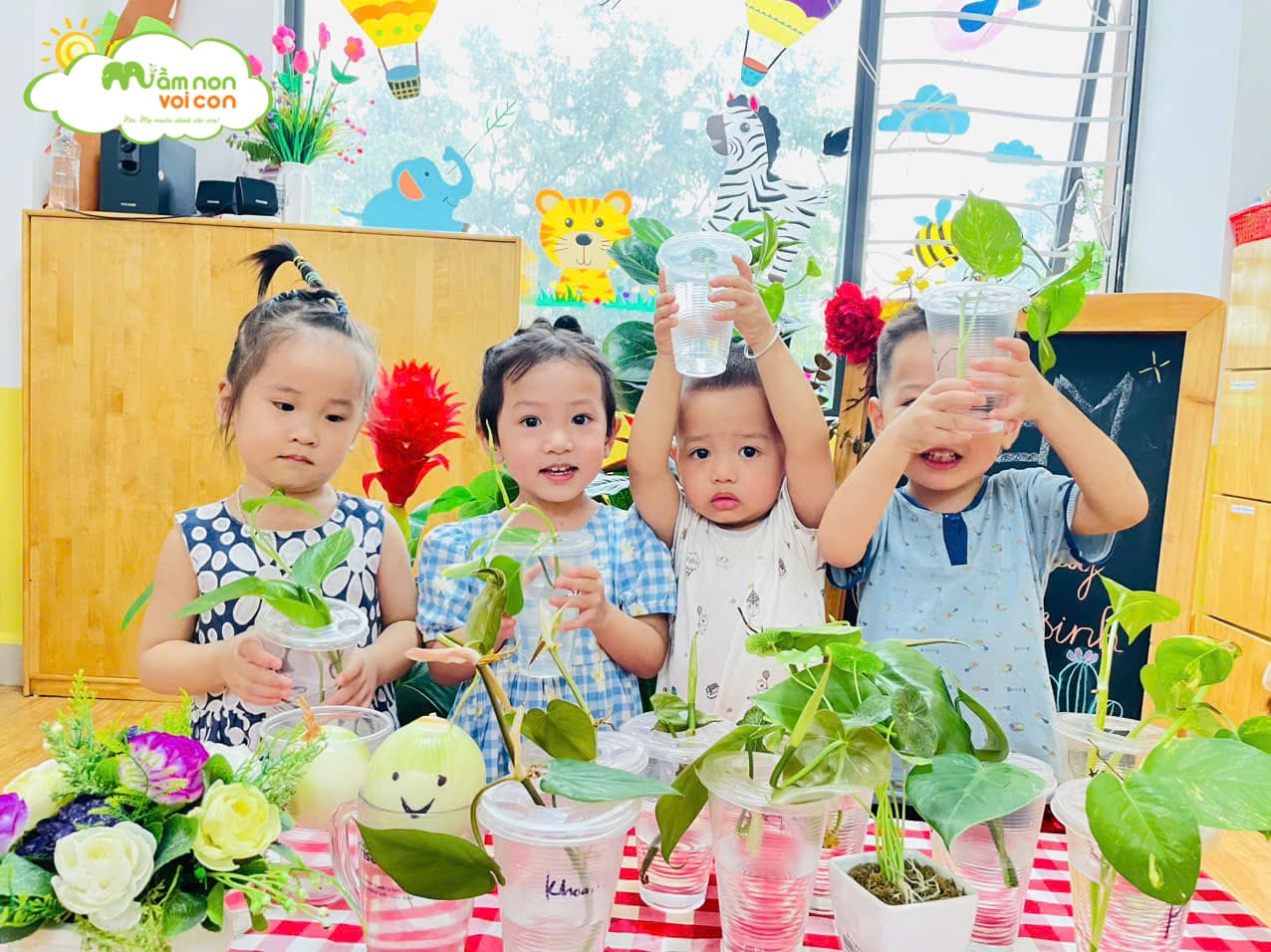 STEM: BÉ TRỒNG CÂY THỦY SINH - TRƯỜNG MẦM NON VOI CON