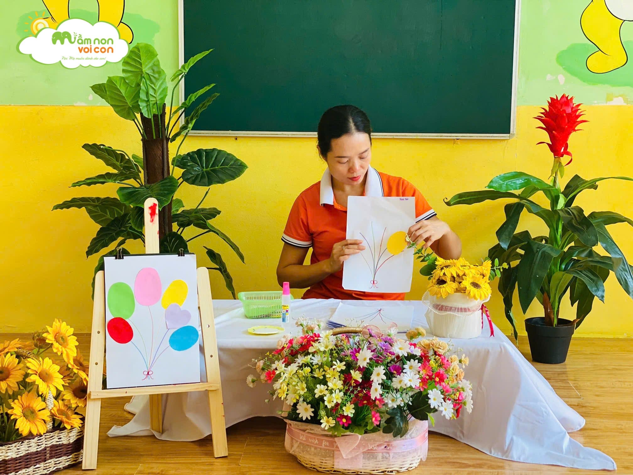 TẠO HÌNH DÁN BÓNG BAY - LỚP E3 - TRƯỜNG MẦM NON VOI CON