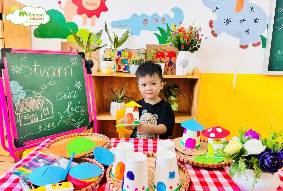 STEAM SÁNG TẠO NGÔI NHÀ CỦA BÉ - TRƯỜNG MẦM NON VOI CON