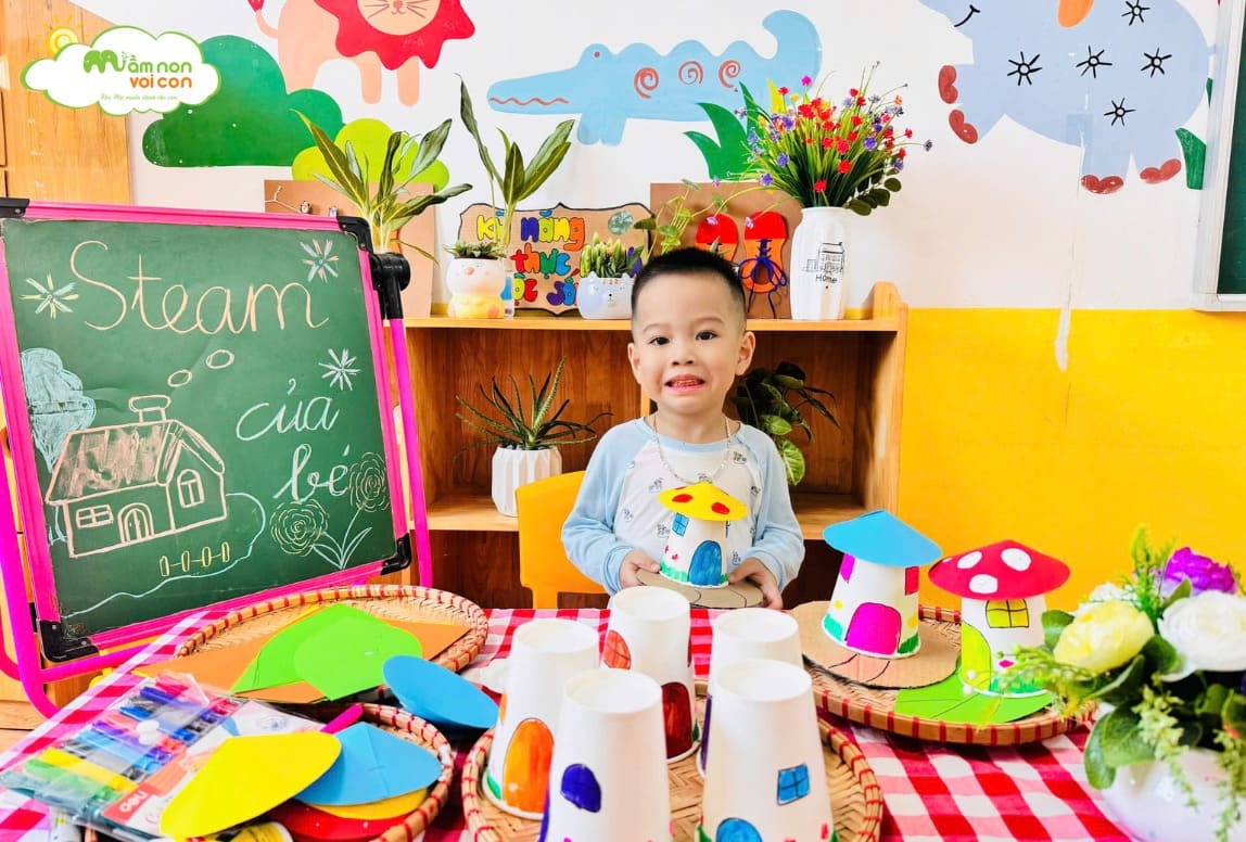 STEAM SÁNG TẠO NGÔI NHÀ CỦA BÉ - TRƯỜNG MẦM NON VOI CON