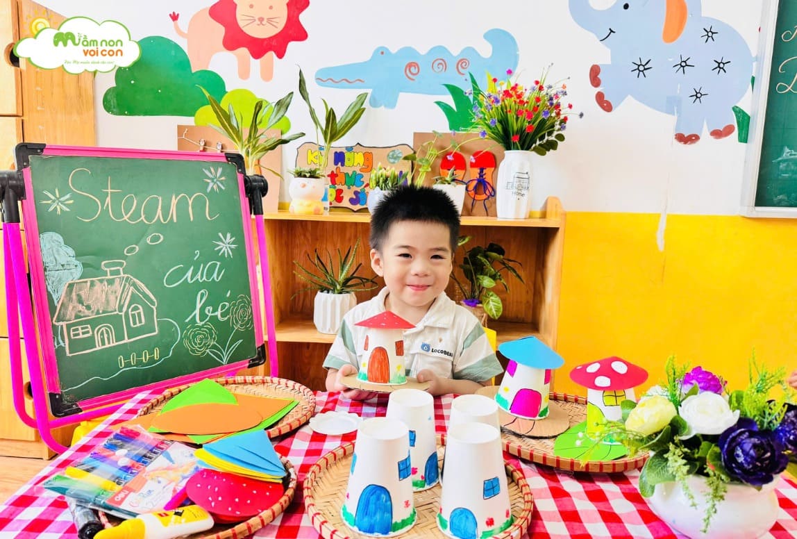 STEAM SÁNG TẠO NGÔI NHÀ CỦA BÉ - TRƯỜNG MẦM NON VOI CON