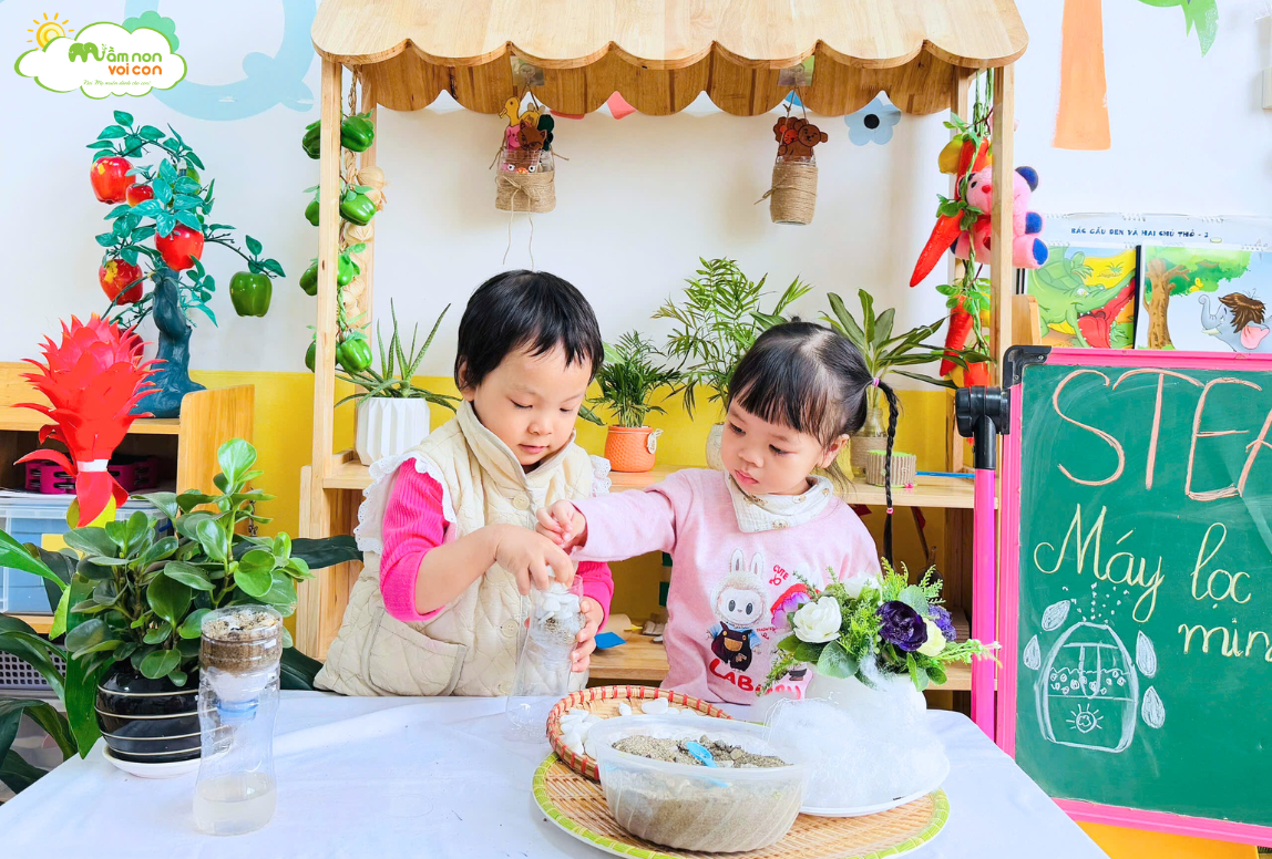 STEAM MÁY LỌC NƯỚC MINI - LỚP E4 STEAM MÁY LỌC NƯỚC MINI - LỚP E4 - TRƯỜNG MẦM NON VOI CON