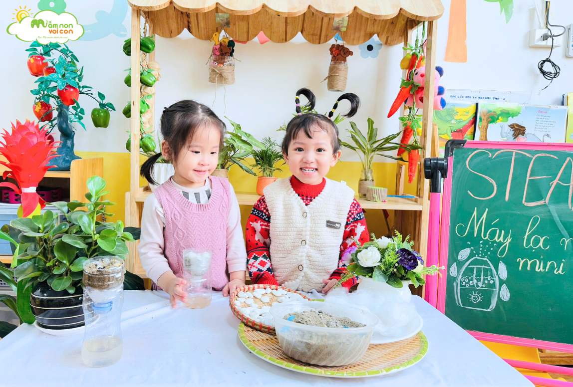 STEAM MÁY LỌC NƯỚC MINI - LỚP E4 STEAM MÁY LỌC NƯỚC MINI - LỚP E4 - TRƯỜNG MẦM NON VOI CON