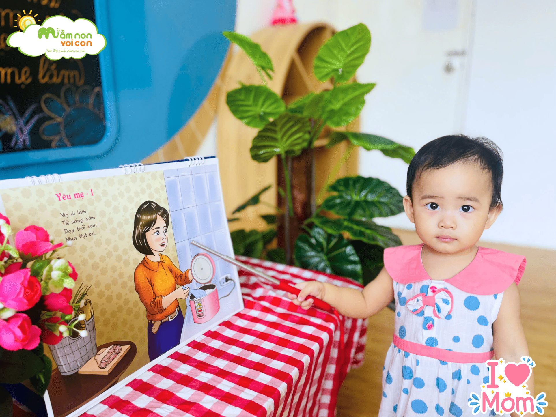 LÀM QUEN VĂN HỌC: THƠ “YÊU MẸ” - TRƯỜNG MẦM NON VOI CON