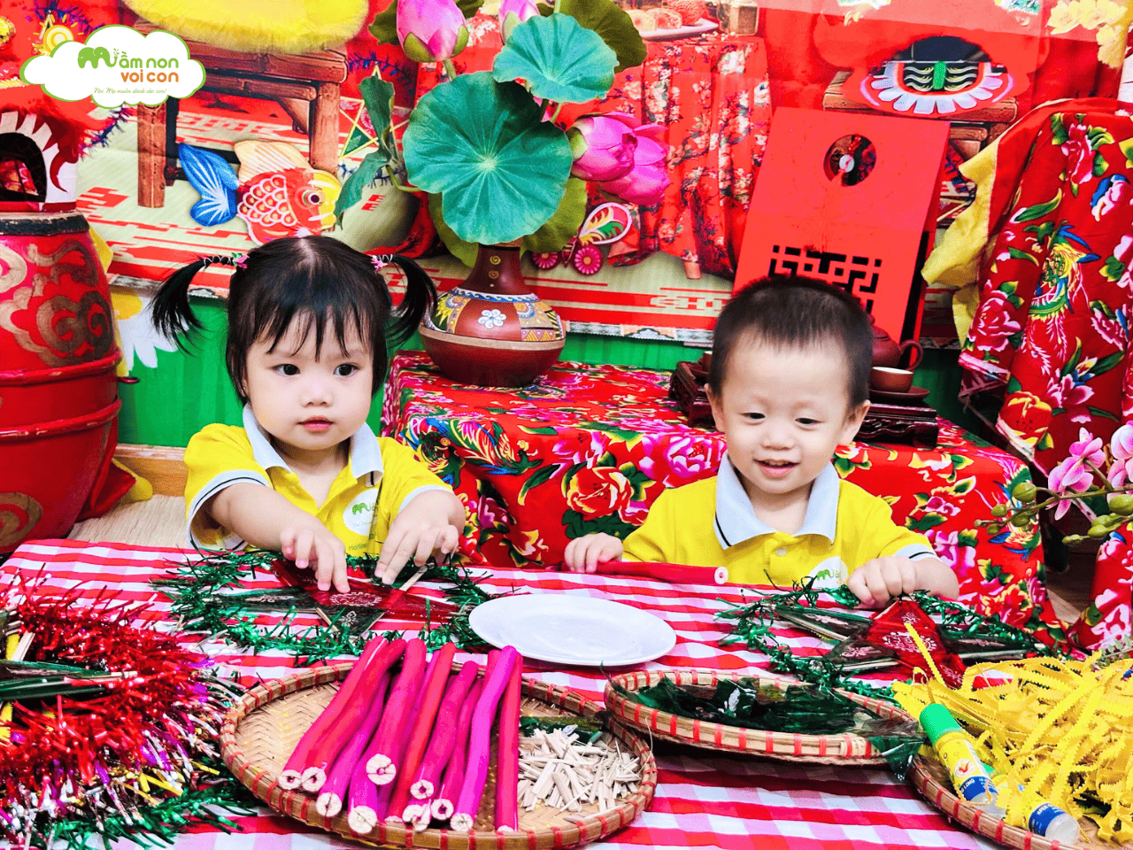 BÉ LỚP E3 KHÉO TAY LÀM ĐÈN ÔNG SAO TRUYỀN THỐNG - TRƯỜNG MẦM NON VOI CON