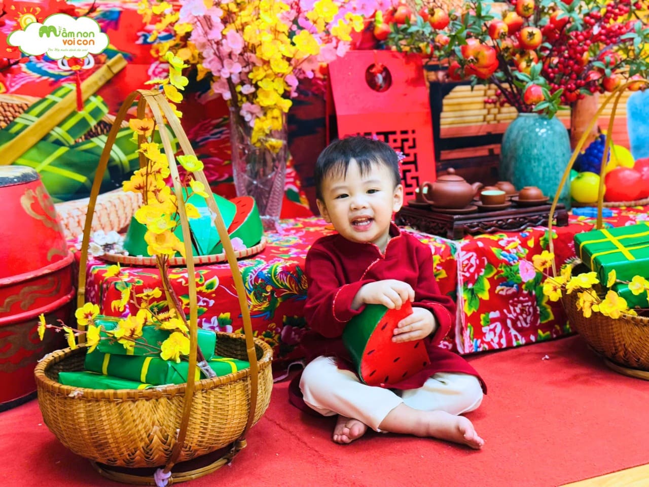 DUYÊN DÁNG ÁO DÀI – SẮC XUÂN CỦA CÁC BÉ E2 - TRƯỜNG MẦM NON VOI CON