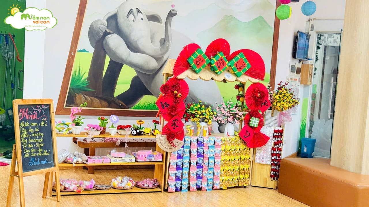 HỘI CHỢ XUÂN 2026 – RỘN RÀNG SẮC TẾT CÙNG LỚP E6 - TRƯỜNG MẦM NON VOI CON